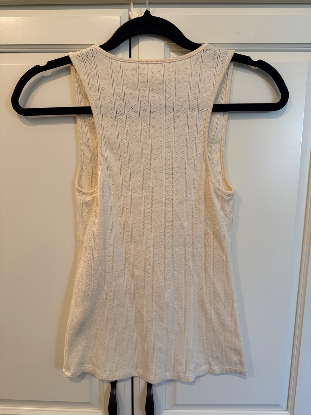 Sezane Juan Top in Cream Pointelle - Picture 2 of 6